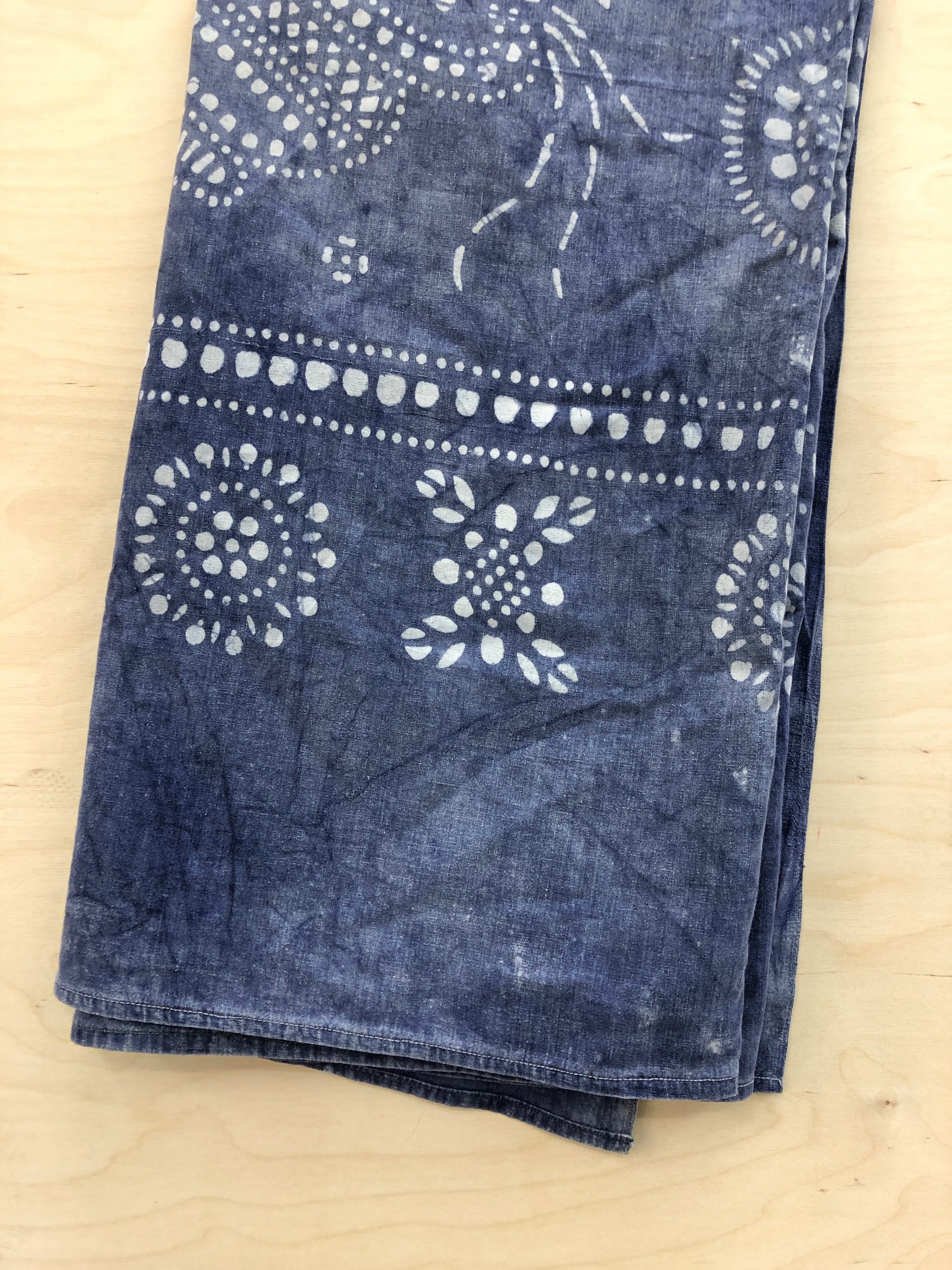 Handprinted Indigoblanket of the Miao from Guizhou, South China