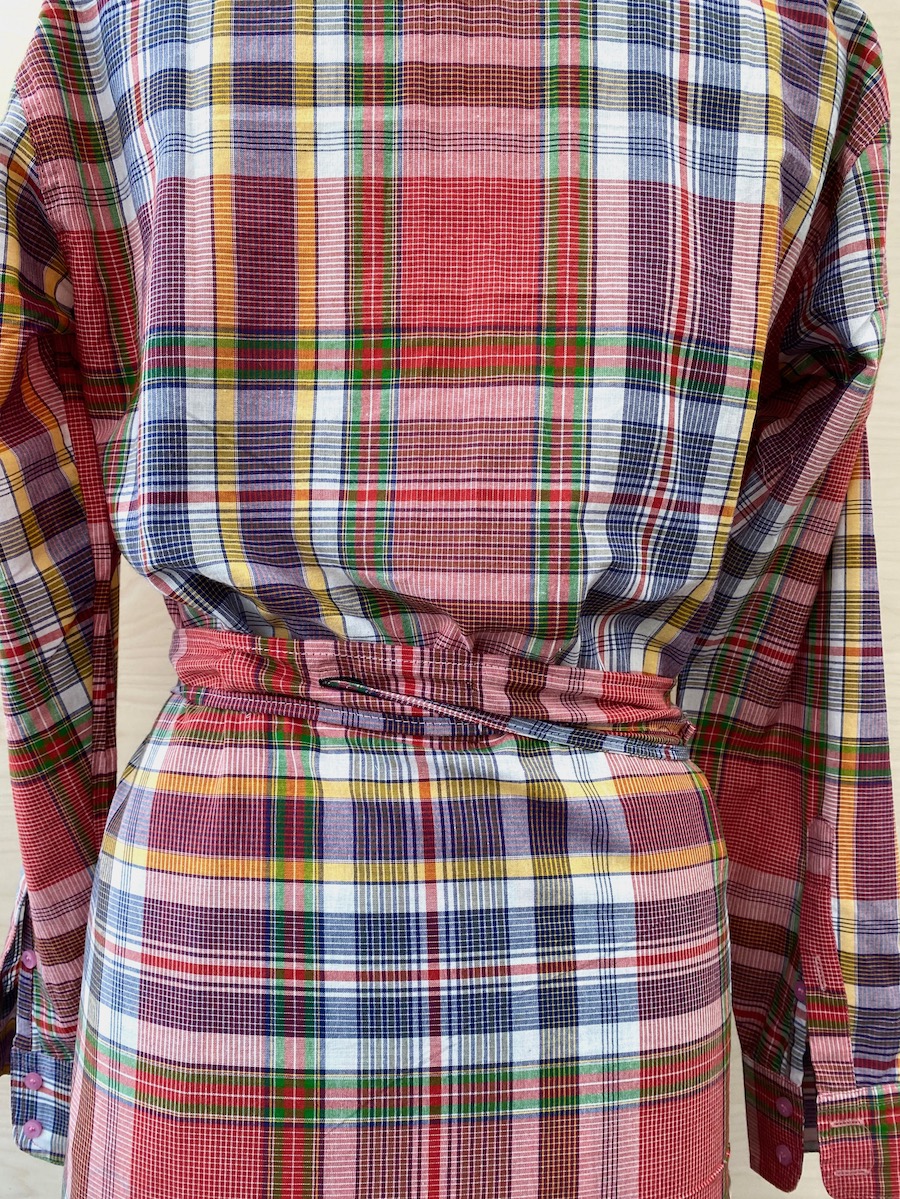 Blouse and wrap around skirt, Madras textile – INTERNATIONAL WARDROBE