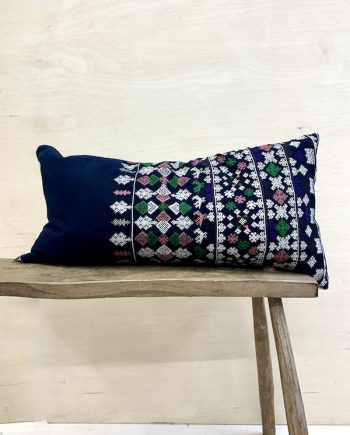 Bolster cushion from textiles of the Dzao people, North Vietnam