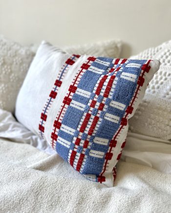 Cushion made with old handwoven textile from eastern europe