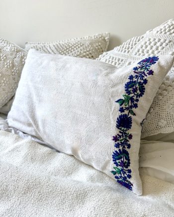 Cushion made with old embroidered textile from Hungary