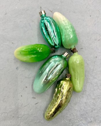 6 x antique christmas ornaments, cucumber salad
