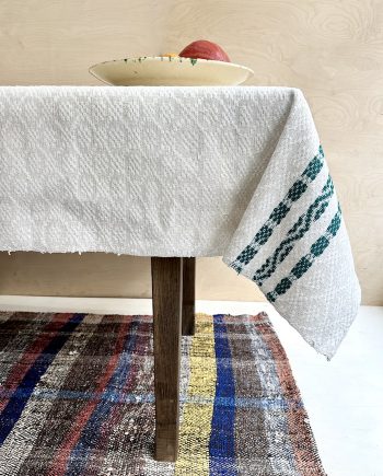 Handwoven linen tablecloth from eastern europe
