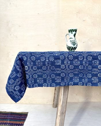 Tablecloth, antique linen, old pattern blueprint from Hungary