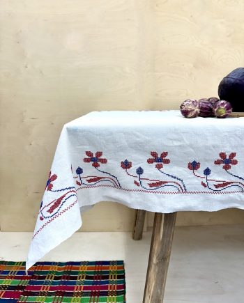 Handwoven linen  tablecloth from Transylvania