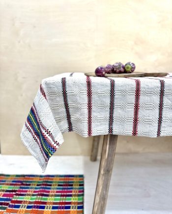 Handwoven linen tablecloth from Romania
