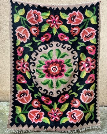 Flower Kelim from Romania